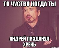 то чуство когда ты андрей пизданул хрень