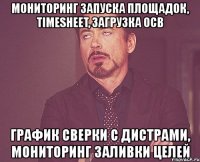 мониторинг запуска площадок, timesheet, загрузка осв график сверки с дистрами, мониторинг заливки целей