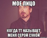 мое лицо когда тт называет меня серой сукой