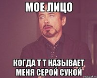 мое лицо когда т т называет меня серой сукой