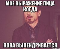 мое выражение лица когда вова выпендривается