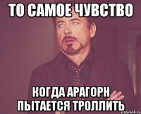 то самое чувство когда арагорн пытается троллить