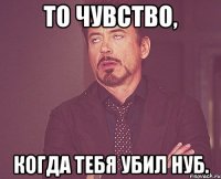 то чувство, когда тебя убил нуб.