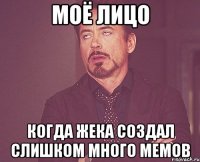 моё лицо когда жека создал слишком много мемов