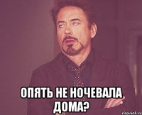  опять не ночевала дома?