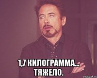  1,7 килограмма... тяжело.