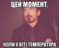 цей момент, коли у віті температура