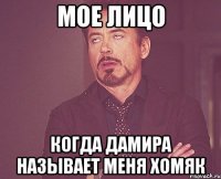 мое лицо когда дамира называет меня хомяк