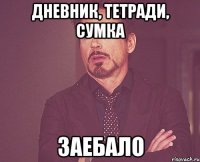 дневник, тетради, сумка заебало