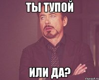 ты тупой или да?