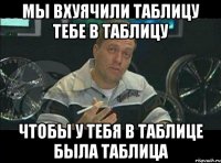 мы вхуячили таблицу тебе в таблицу чтобы у тебя в таблице была таблица