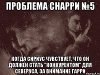 проблема снарри №5 когда сириус чувствует, что он должен стать "конкурентом" для северуса, за внимание гарри