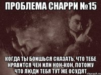 проблема снарри №15 когда ты боишься сказать, что тебе нравится чен или нон-кон, потому что люди тебя тут же осудят