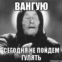 вангую сегодня не пойдем гулять