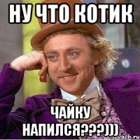 ну что котик чайку напился???)))