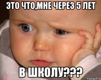 это что,мне через 5 лет в школу???