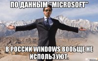 по данным "microsoft" в россии windows вообще не используют.