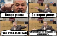 Вчера ужом Сегодня ужом туда-суда, туда-суда а белую полоску все равно не могу поймать