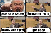 Зашол в 20-00 думал пвп На рынке пусто На олимпе пусто Где все?