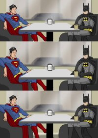 Создать комикс Бэтмен и Супермен