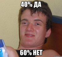 40% да 60% нет