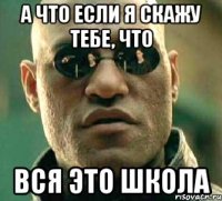 а что если я скажу тебе, что вся это школа