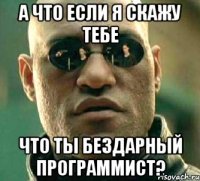 а что если я скажу тебе что ты бездарный программист?