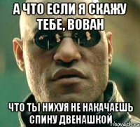 а что если я скажу тебе, вован что ты нихуя не накачаешь спину двенашкой