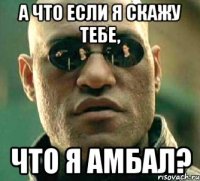 а что если я скажу тебе, что я амбал?