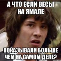 а что если весы на ямале показывали больше чем на самом деле?