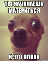 ты начинаешь материться и это плохо