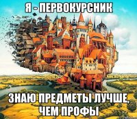 я - первокурсник знаю предметы лучше, чем профы