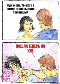 Муж жене. Ты кого в коментах посылала помнишь ? Пошла теперь на хуй