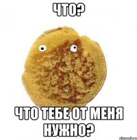 что? что тебе от меня нужно?