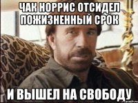 чак норрис отсидел пожизненный срок и вышел на свободу