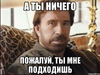 а ты ничего пожалуй, ты мне подходишь