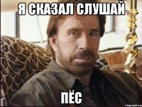 я сказал слушай пёс