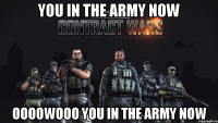 you in the army now oooowooo you in the army now