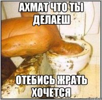 ахмат что ты делаеш отебись жрать хочется