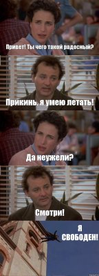 Привет! Ты чего такой радосный? Прикинь, я умею летать! Да неужели? Смотри! Я СВОБОДЕН!