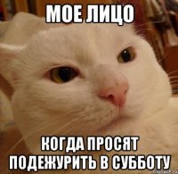 мое лицо когда просят подежурить в субботу