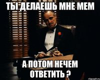 ты делаешь мне мем а потом нечем ответить ?