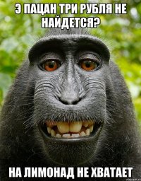 э пацан три рубля не найдется? на лимонад не хватает