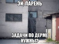 эй, парень задачи по дерме нужны?