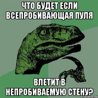 что будет если всепробивающая пуля влетит в непробиваемую стену?