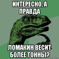 интересно, а правда ломакин весит более тонны?