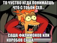 то чуство кгда понимаешь что с тобой сел... саша филимонов или коробов саша!!!