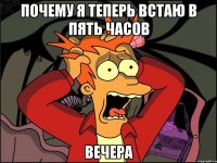 почему я теперь встаю в пять часов вечера