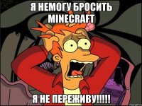 я немогу бросить minecraft я не переживу!!!