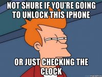 not shure if you're going to unlock this iphone or just checking the clock